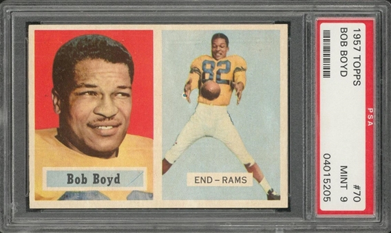1957 Topps Football #70 Bob Boyd – PSA MINT 9